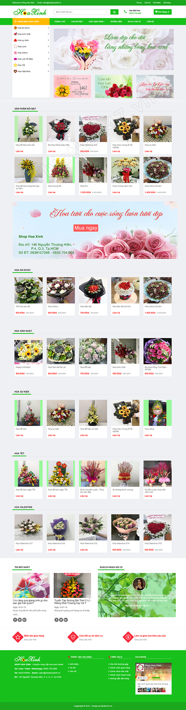 Mẫu website bán hàng CenaStore