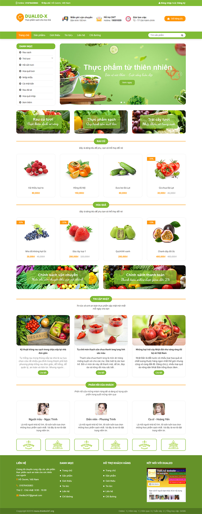 Mẫu website bán hàng CenaStore