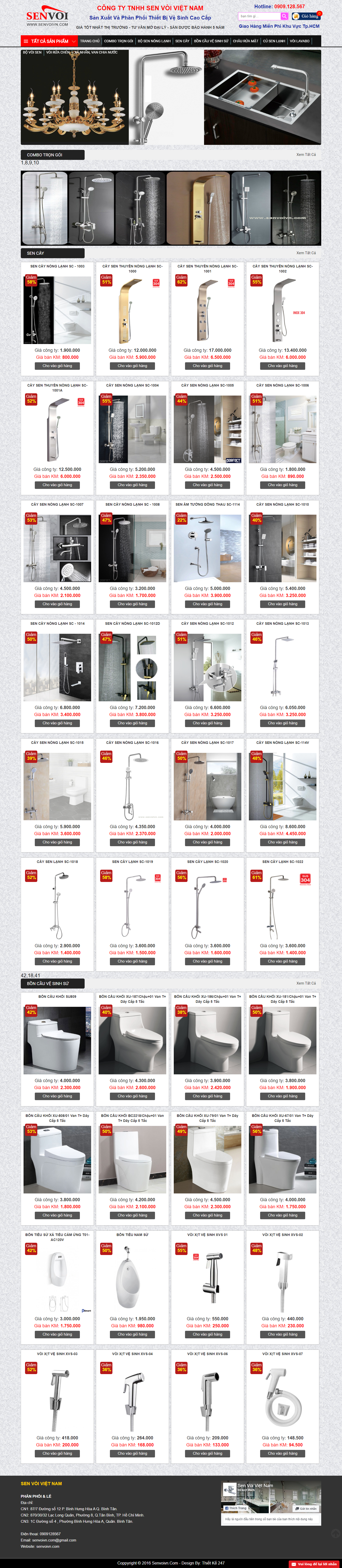Mẫu website bán hàng CenaStore