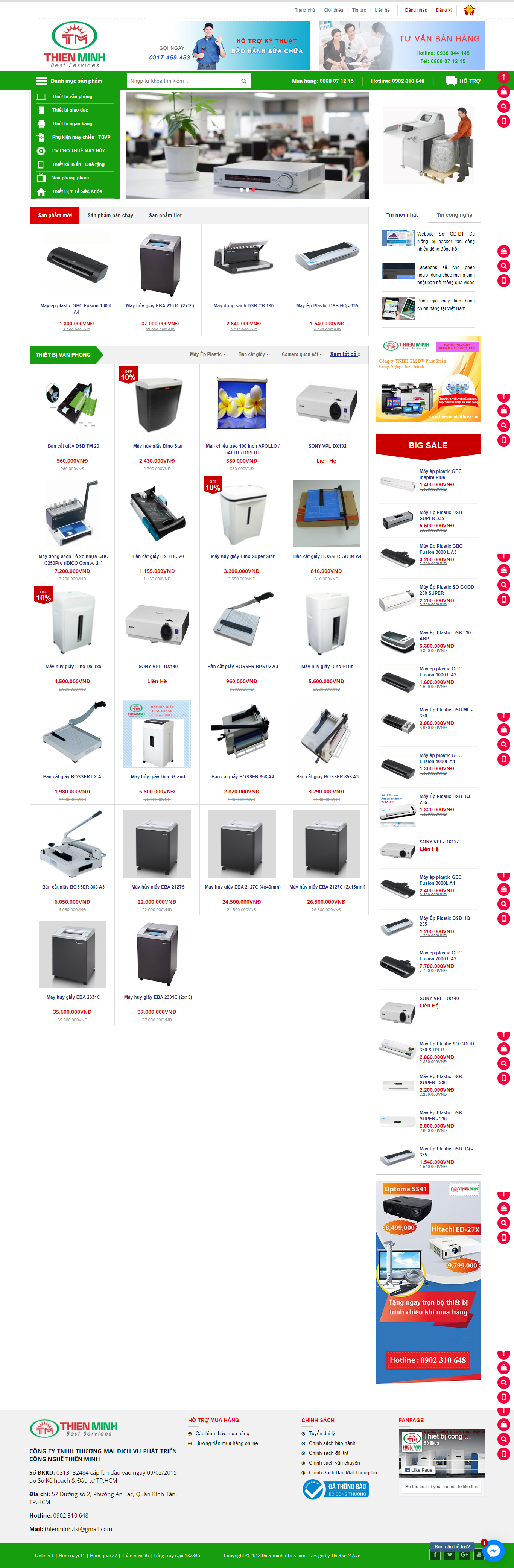Mẫu website bán hàng CenaStore