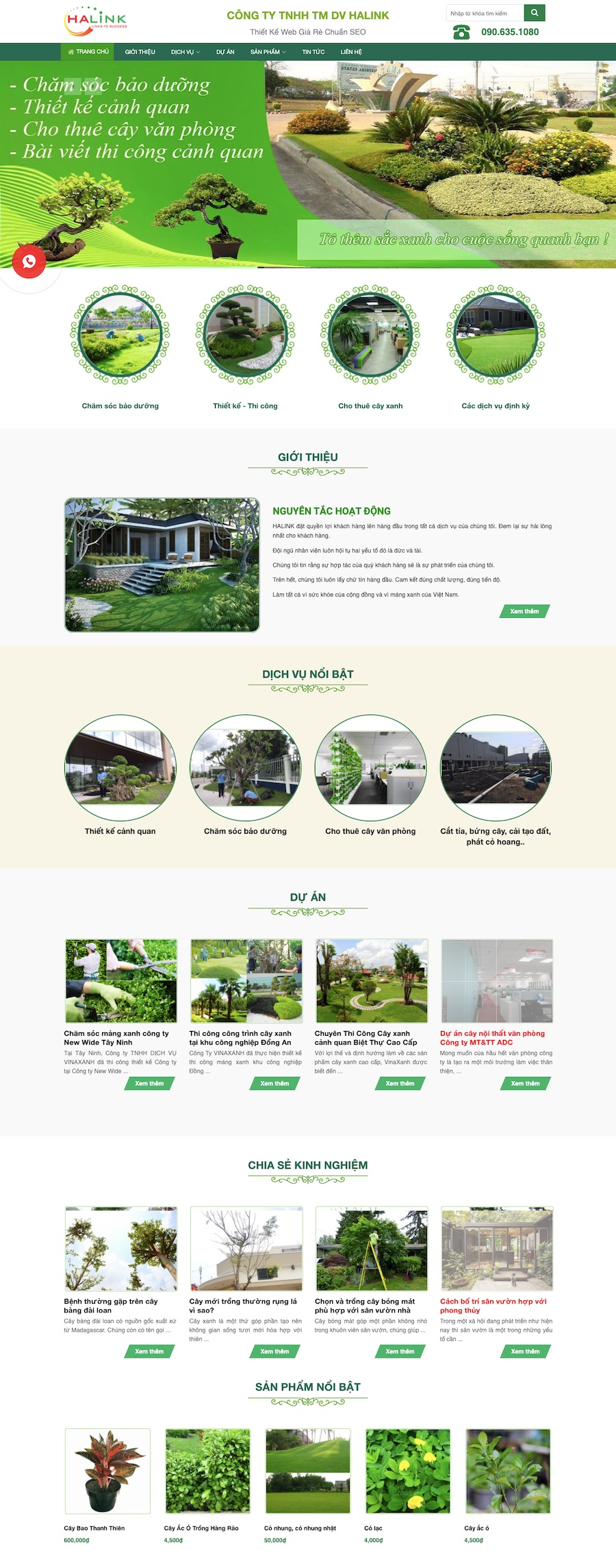Mẫu website bán hàng CenaStore